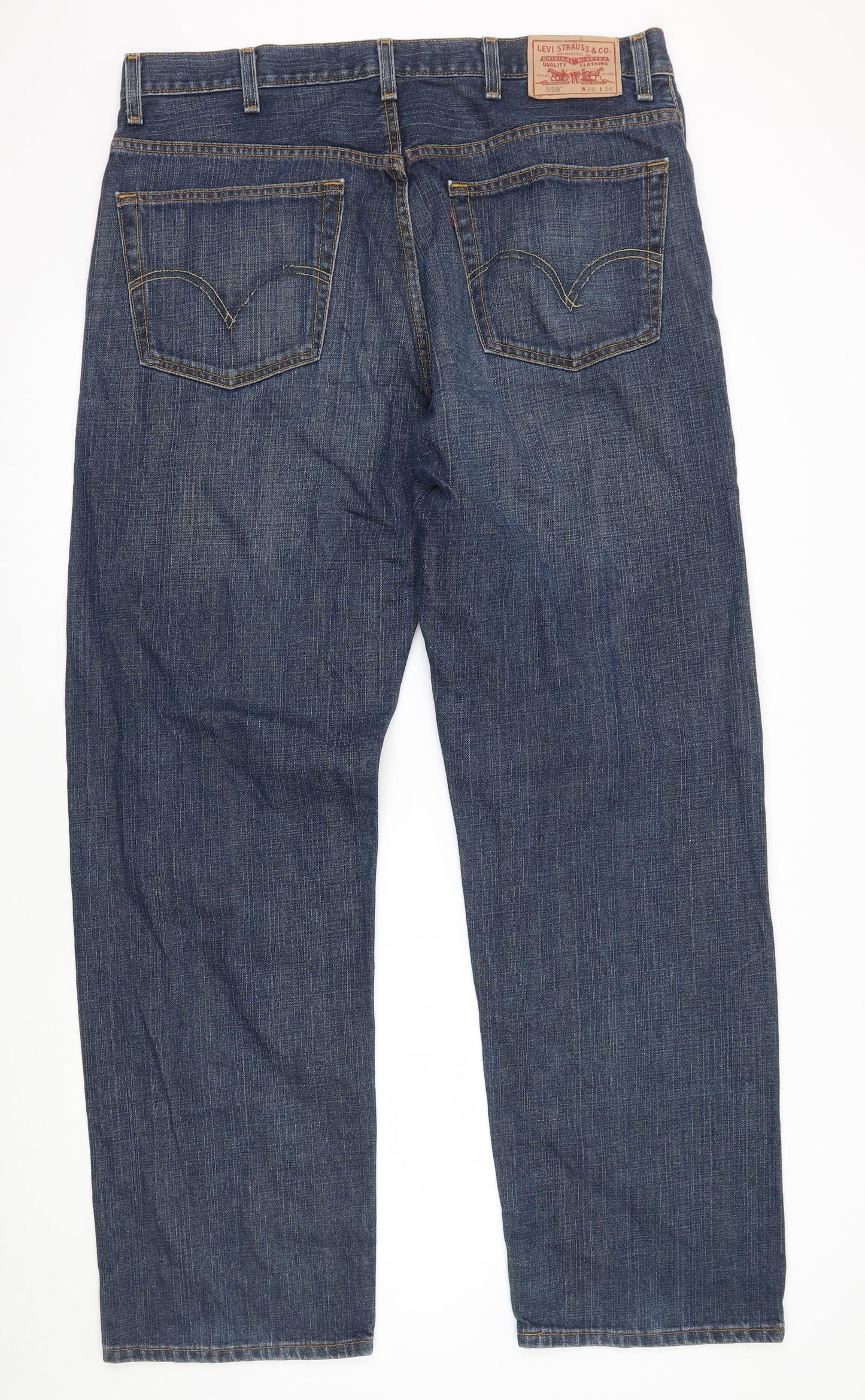 Levis Mens Blue   Straight Jeans Size 38 L34 in