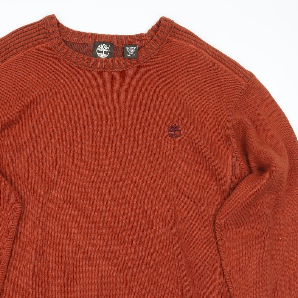 Timberland Mens Orange   Pullover Jumper Size 2XL