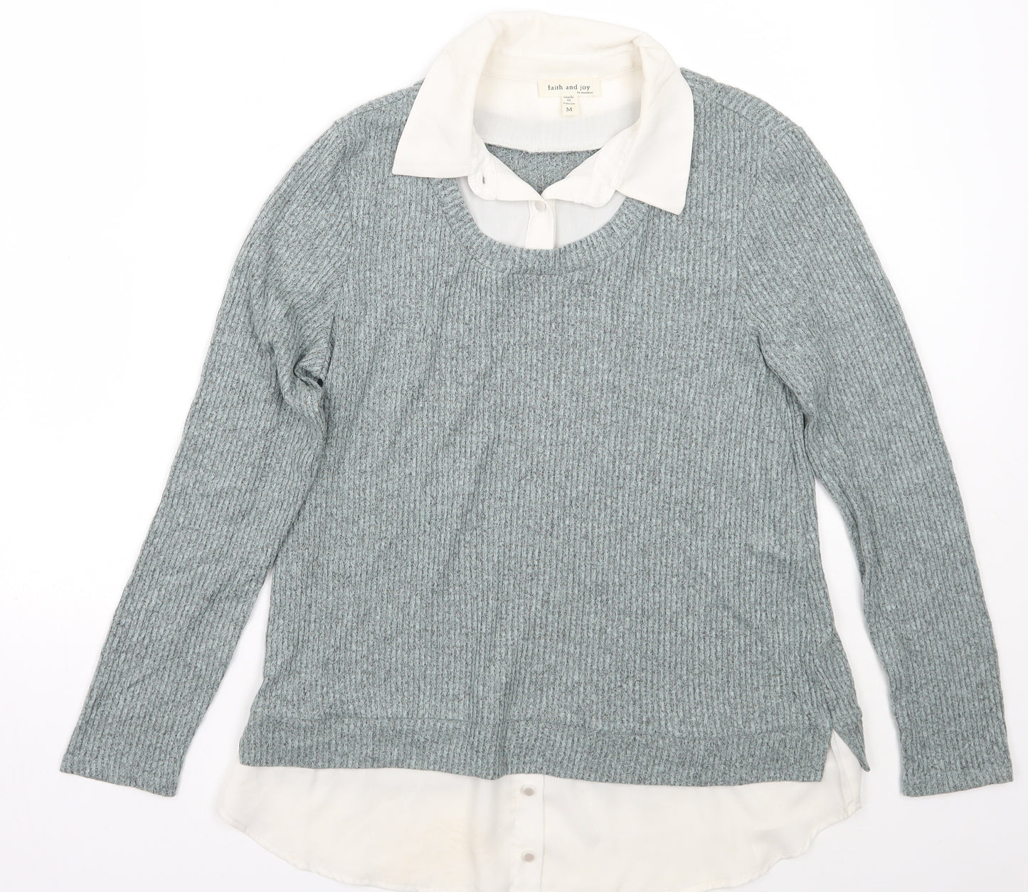Faith & Joy Womens Green   Pullover Jumper Size M