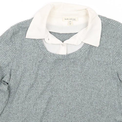 Faith & Joy Womens Green   Pullover Jumper Size M