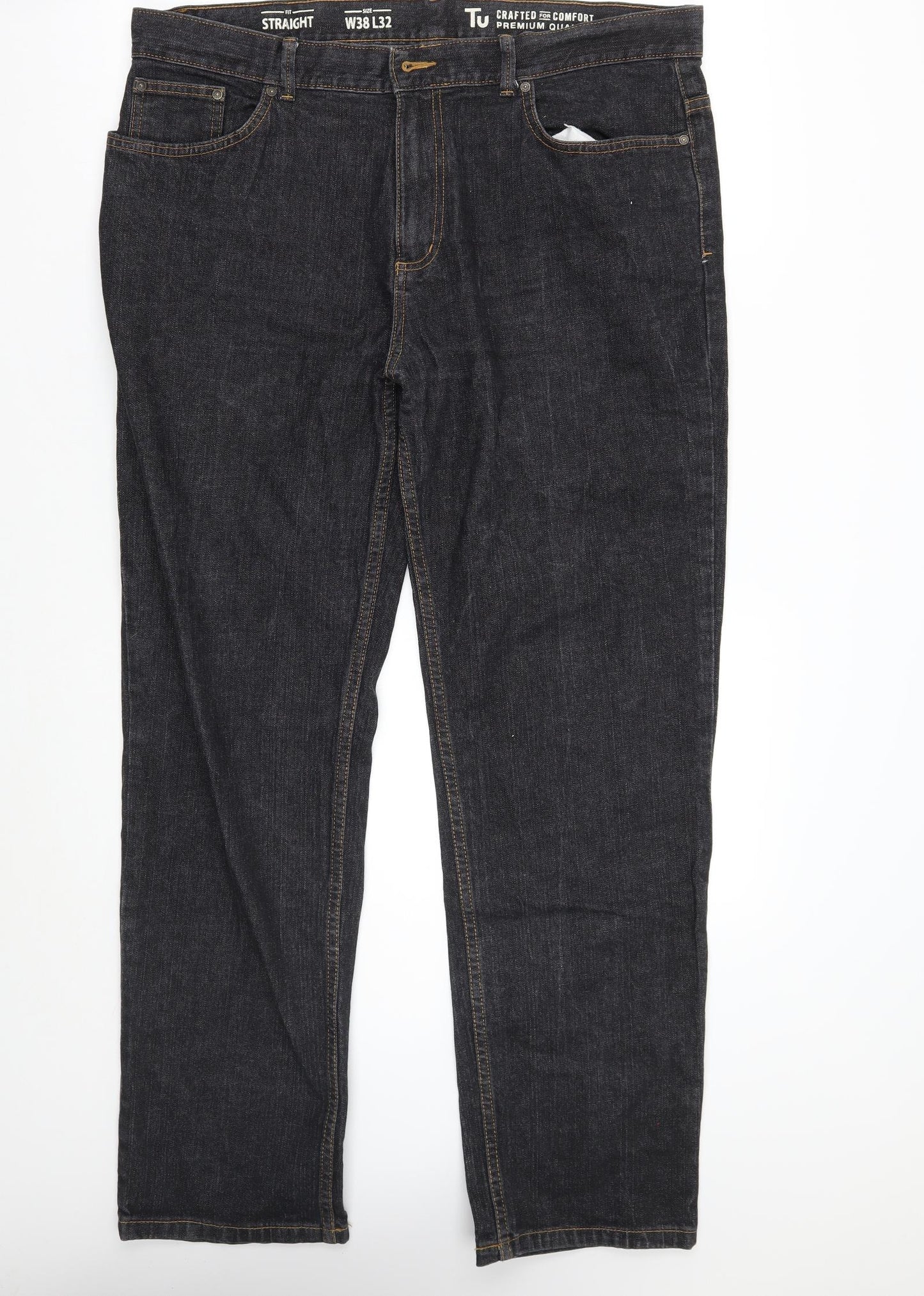 TU Mens Blue   Straight Jeans Size 38 L30 in