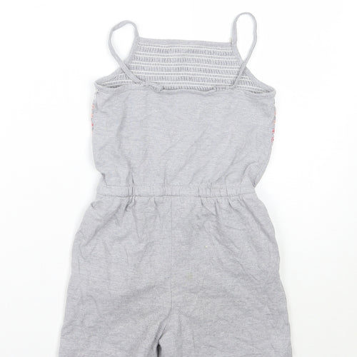 Nutmeg Girls Grey Geometric  Playsuit One-Piece Size 7-8 Years