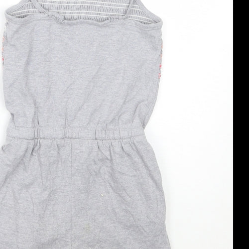 Nutmeg Girls Grey Geometric  Playsuit One-Piece Size 7-8 Years
