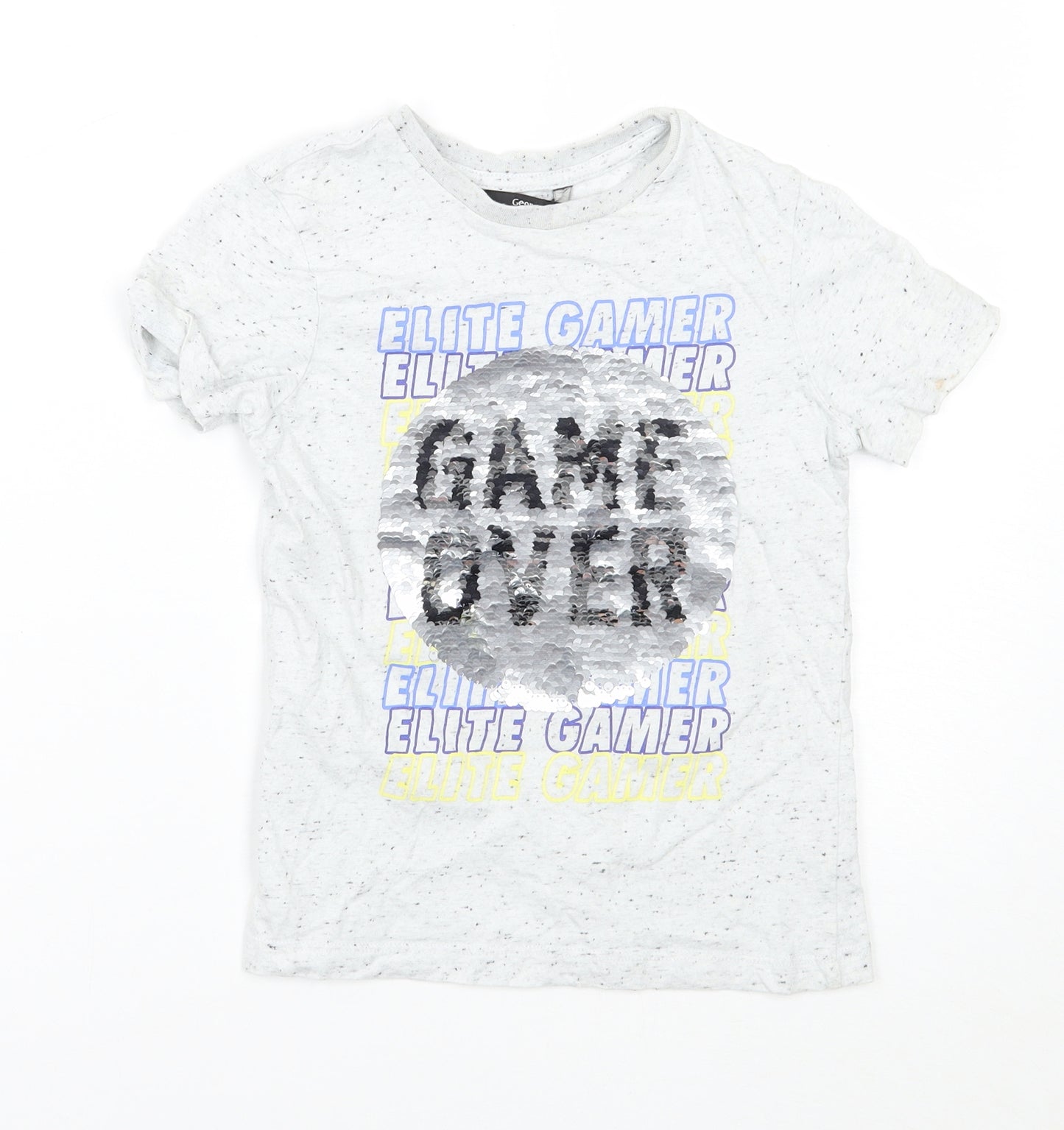 George Boys Grey   Basic T-Shirt Size 4-5 Years