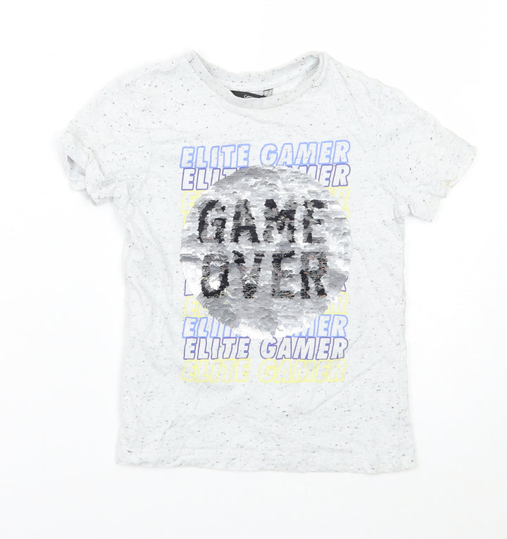 George Boys Grey   Basic T-Shirt Size 4-5 Years