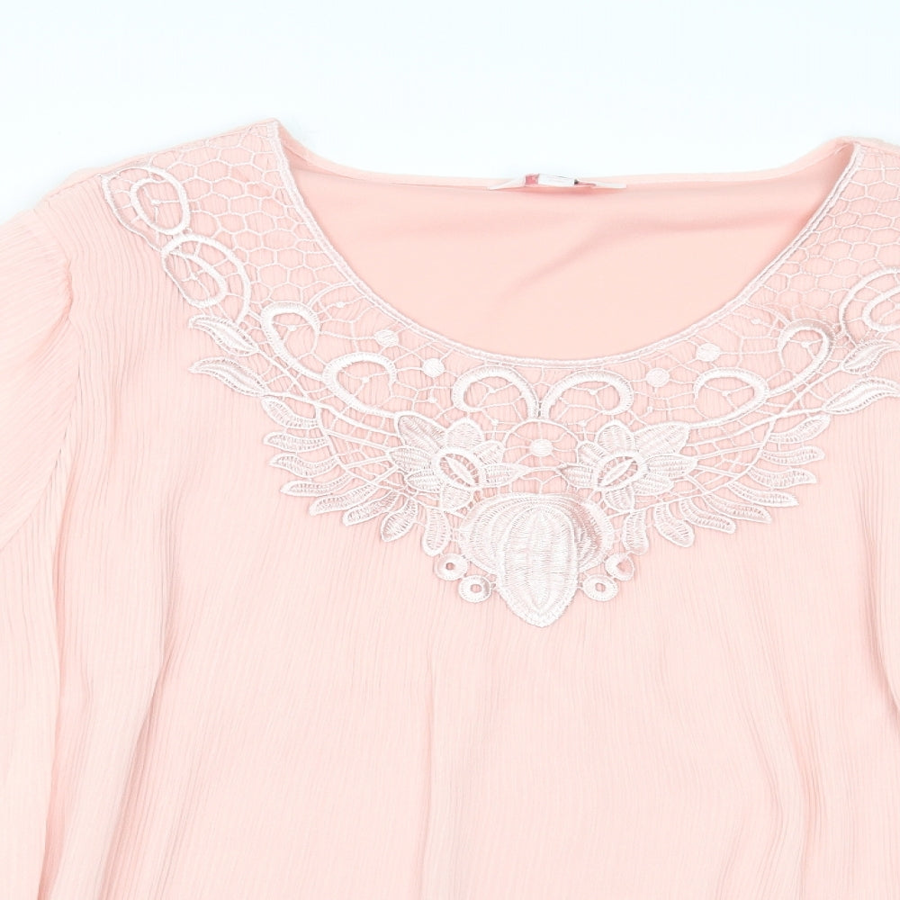 julipa Womens Pink   Basic Blouse Size 26