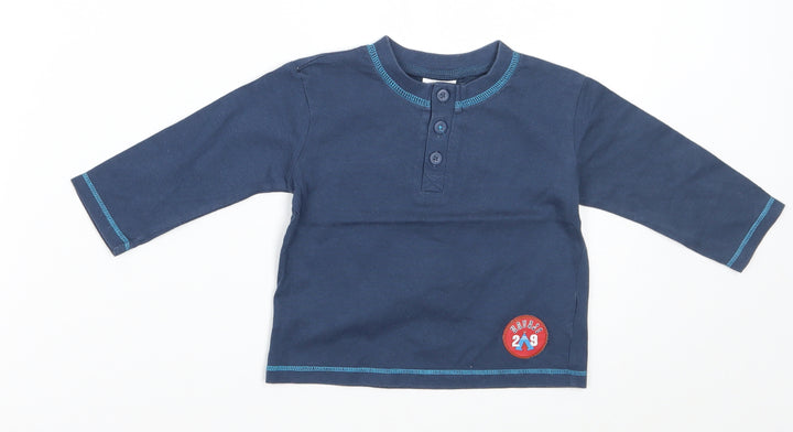 F&F Boys Blue   Basic T-Shirt Size 6-9 Months