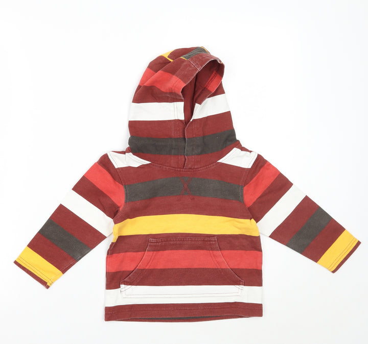 George Boys Brown Striped  Pullover Hoodie Size 2 Years
