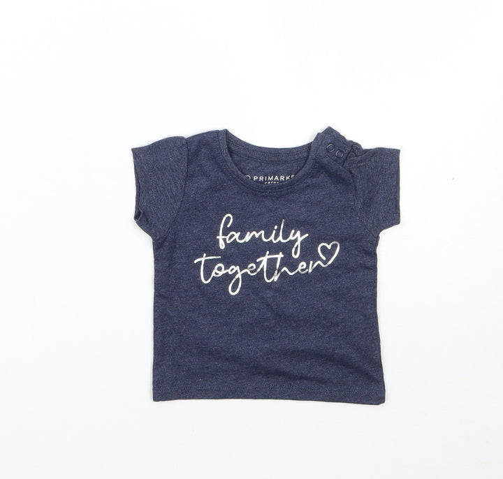 Primark Girls Blue   Basic T-Shirt Size 0-3 Months