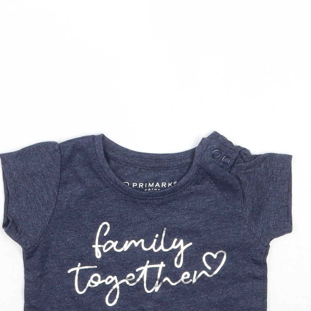 Primark Girls Blue   Basic T-Shirt Size 0-3 Months