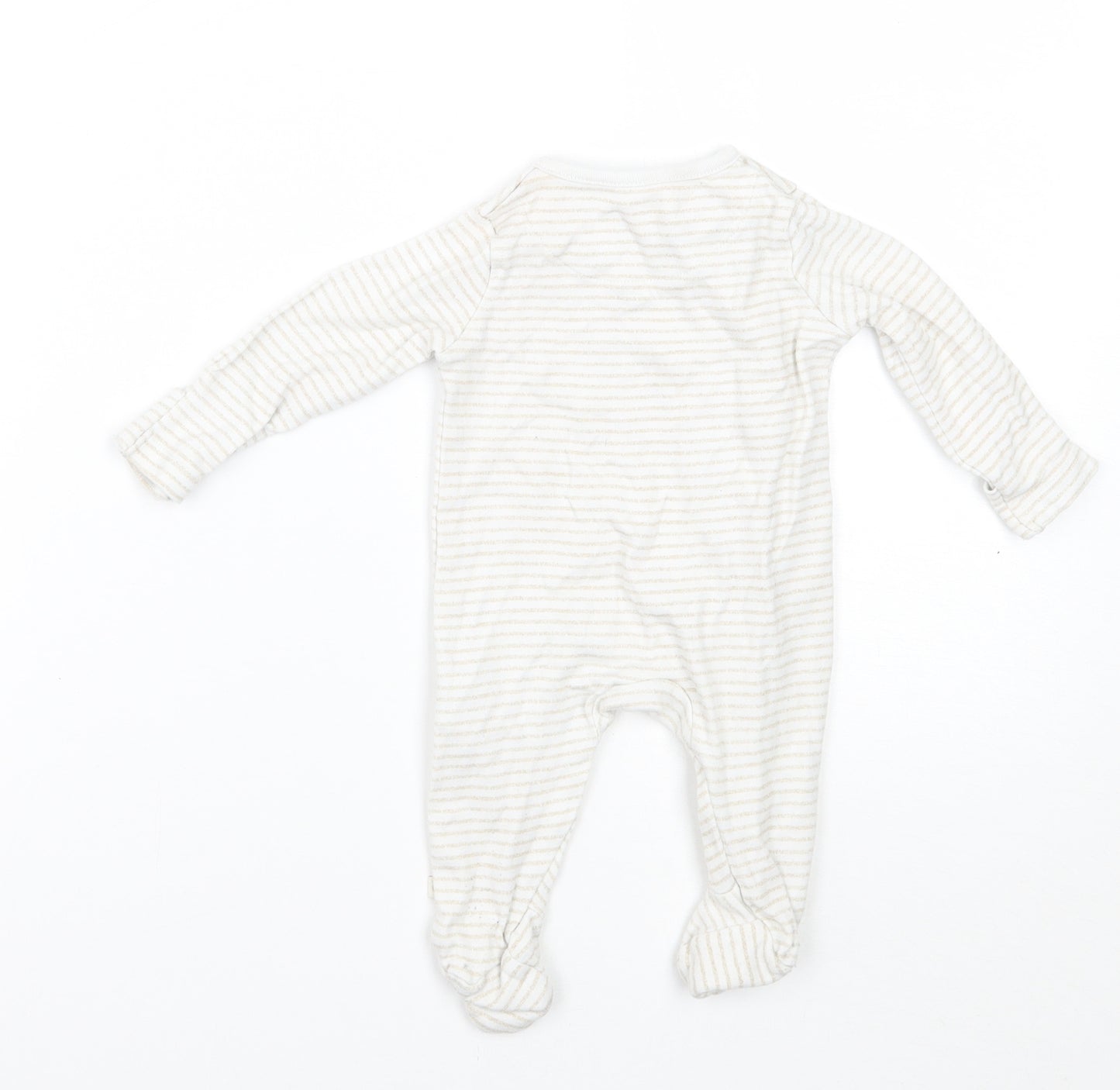 Disney Baby Beige Striped  Babygrow One-Piece Size Newborn  - winnie the pooh