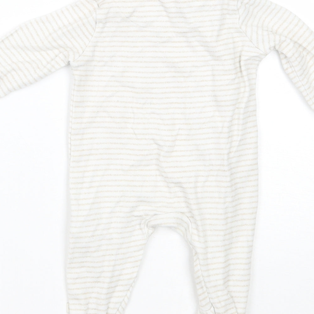 Disney Baby Beige Striped  Babygrow One-Piece Size Newborn  - winnie the pooh
