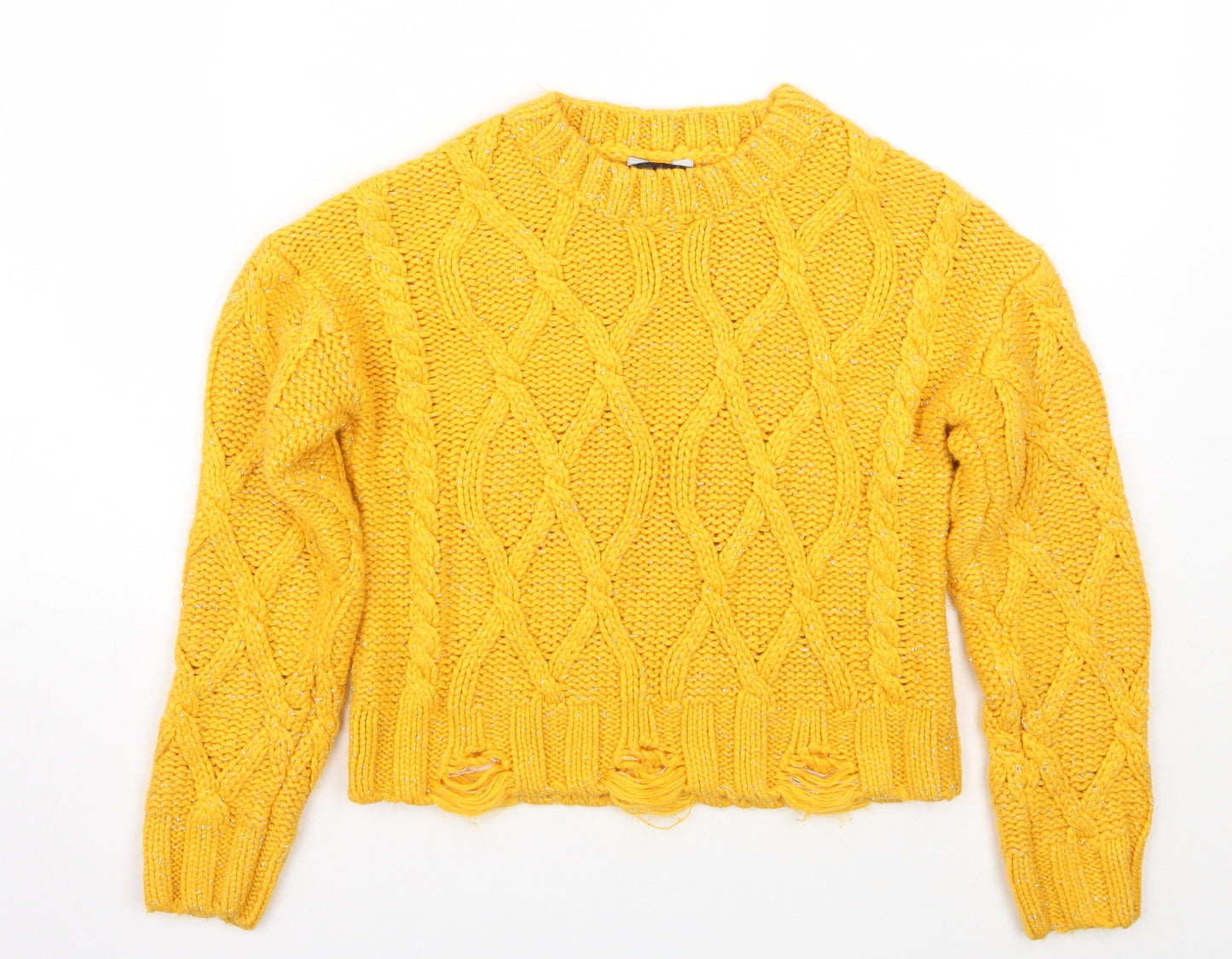 M&Co Girls Yellow   Pullover Jumper Size 11-12 Years