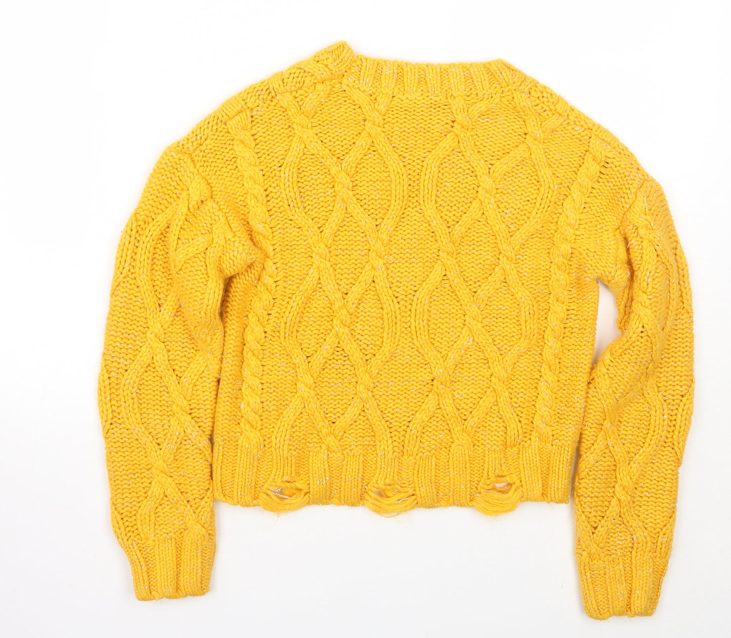 M&Co Girls Yellow   Pullover Jumper Size 11-12 Years