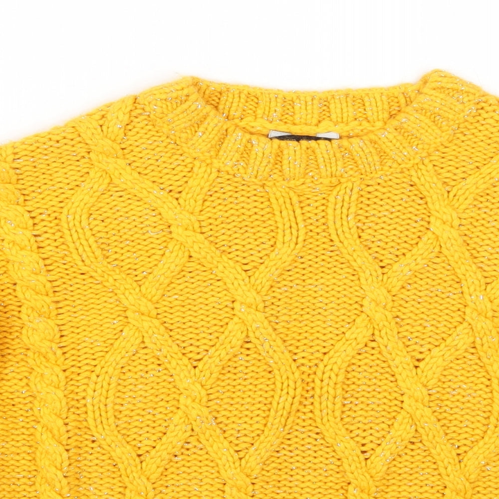 M&Co Girls Yellow   Pullover Jumper Size 11-12 Years