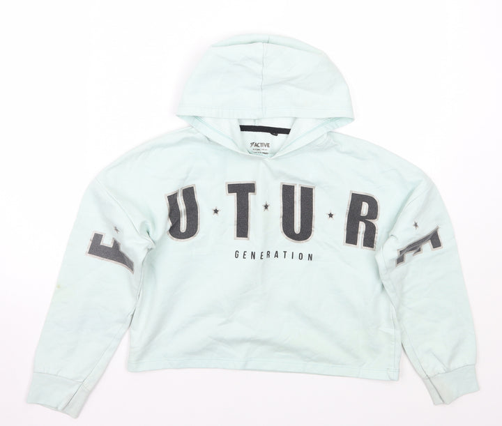 Primark Girls Blue   Pullover Hoodie Size 9-10 Years