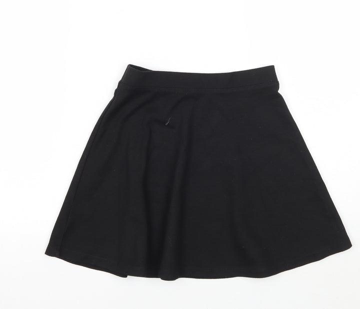 TU Girls Black A-Line Skirt Size 9 Years - School wear