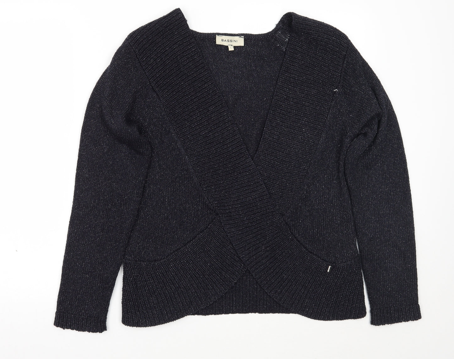 BASSINI Womens Blue   Pullover Jumper Size L