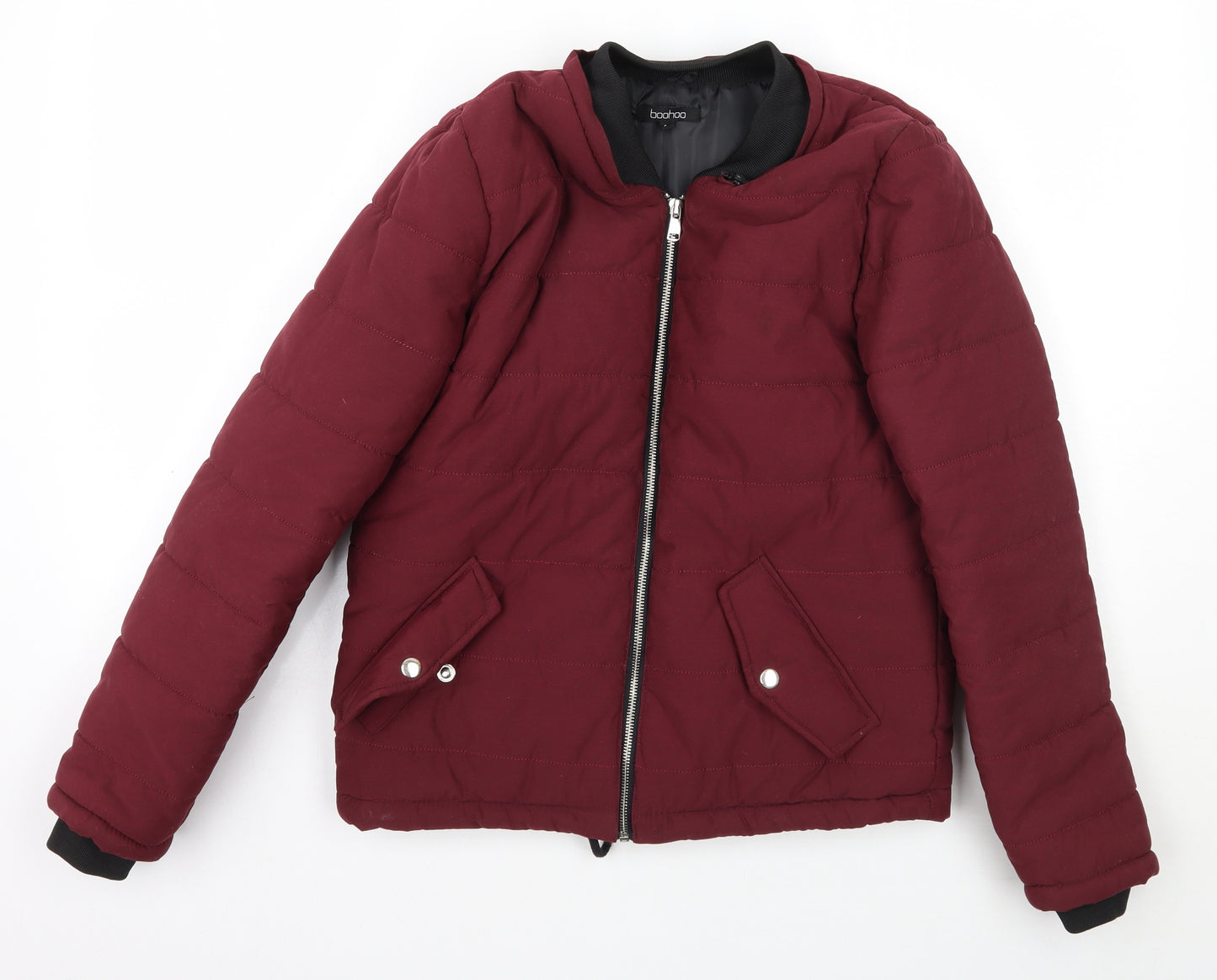 Boohoo Womens Purple   Jacket Coat Size S  - Maroon