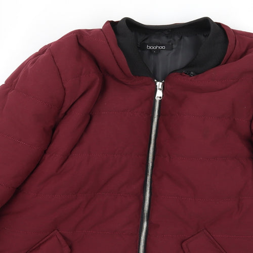 Boohoo Womens Purple   Jacket Coat Size S  - Maroon