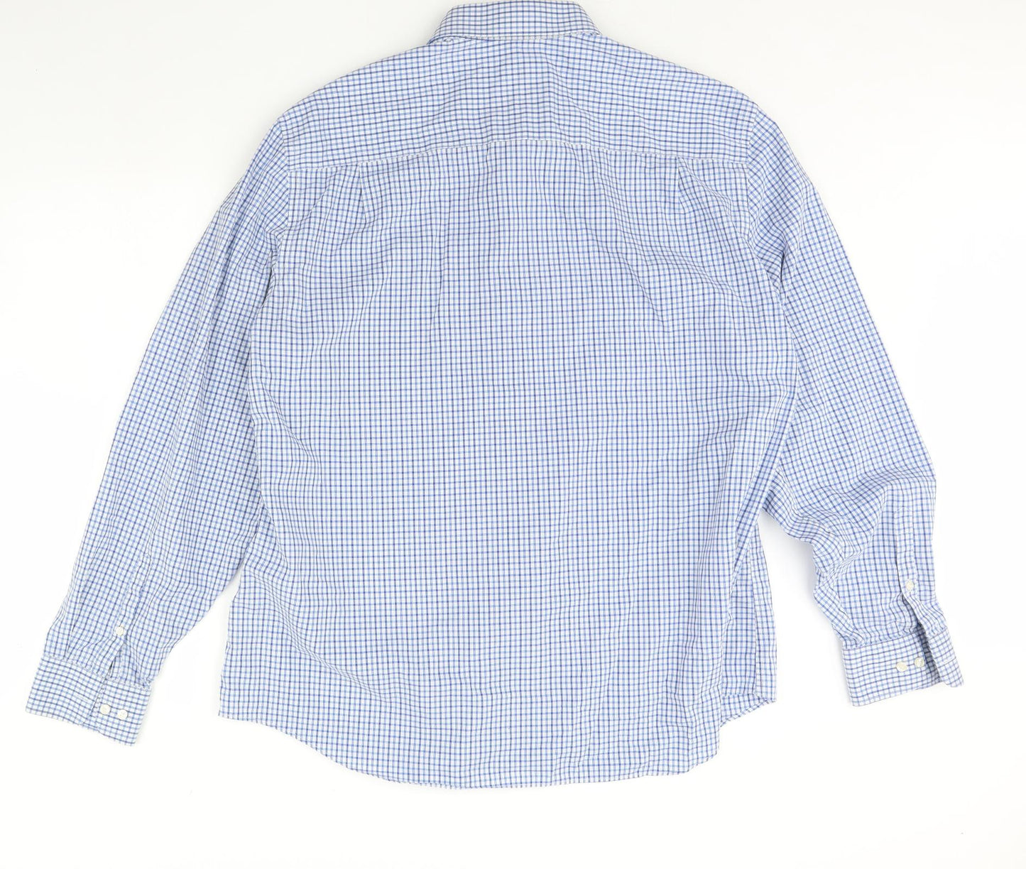 NEXT Mens Blue Check   Dress Shirt Size 19
