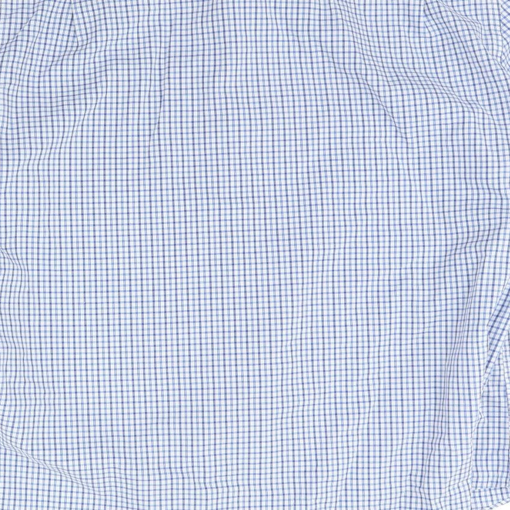 NEXT Mens Blue Check   Dress Shirt Size 19