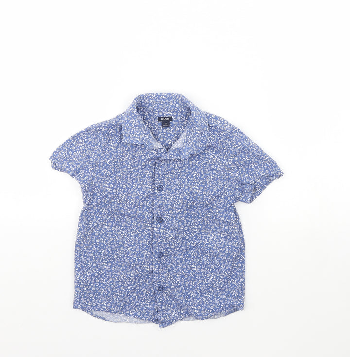 Kiabi Boys Blue Floral  Basic Button-Up Size 6 Years