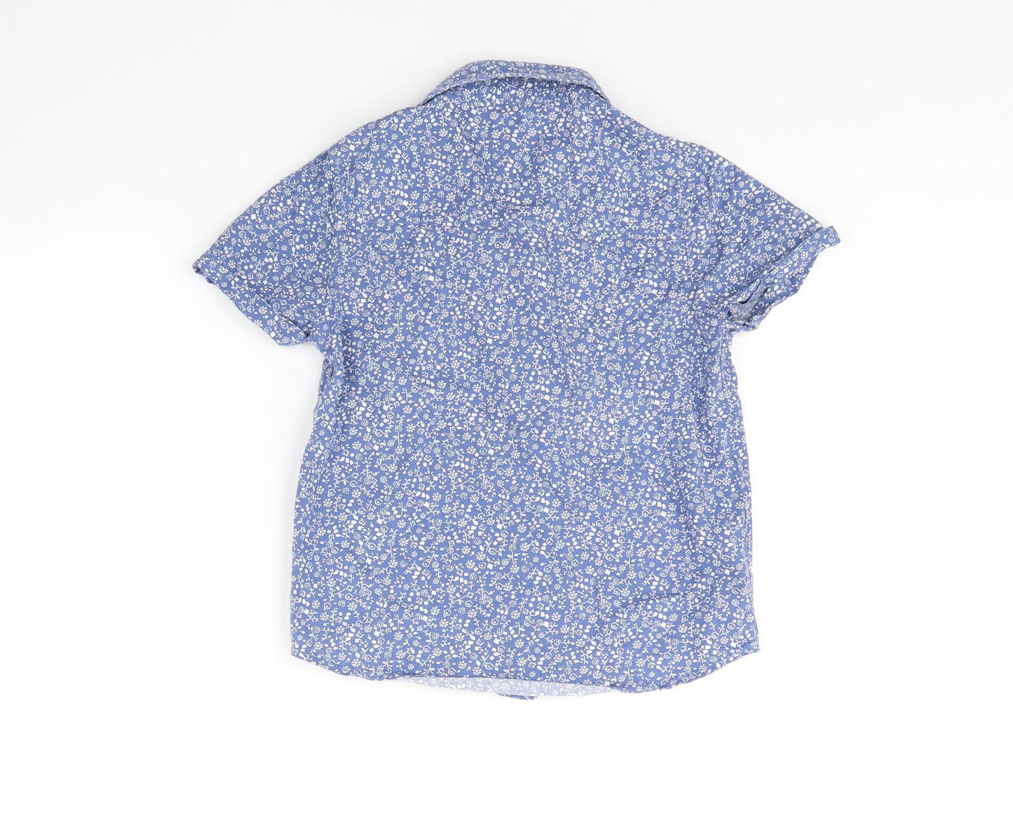 Kiabi Boys Blue Floral  Basic Button-Up Size 6 Years