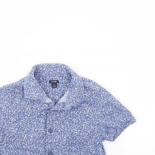 Kiabi Boys Blue Floral  Basic Button-Up Size 6 Years