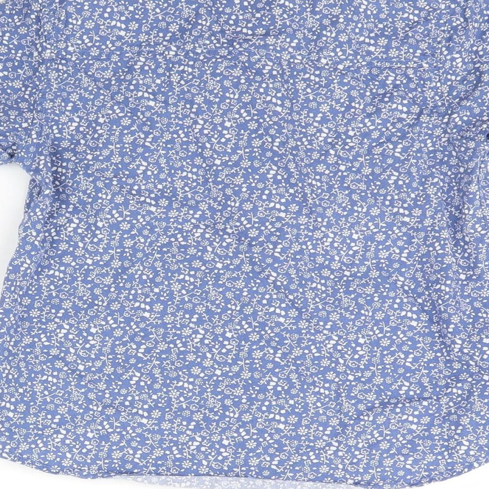 Kiabi Boys Blue Floral  Basic Button-Up Size 6 Years