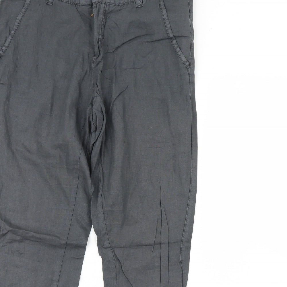 H&M Womens Grey   Trousers  Size 12 L28 in