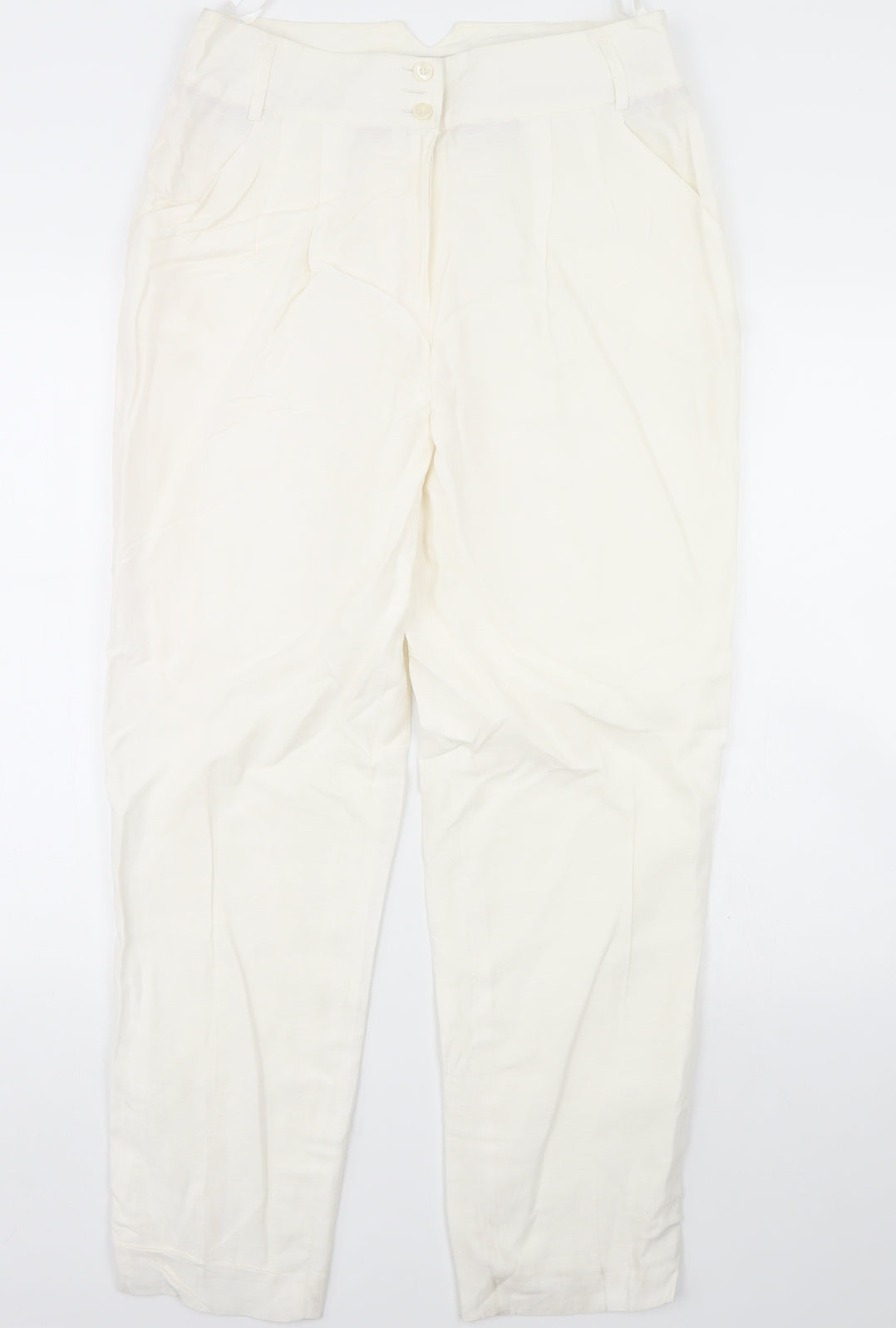 CC Womens Ivory   Trousers  Size 12 L32 in