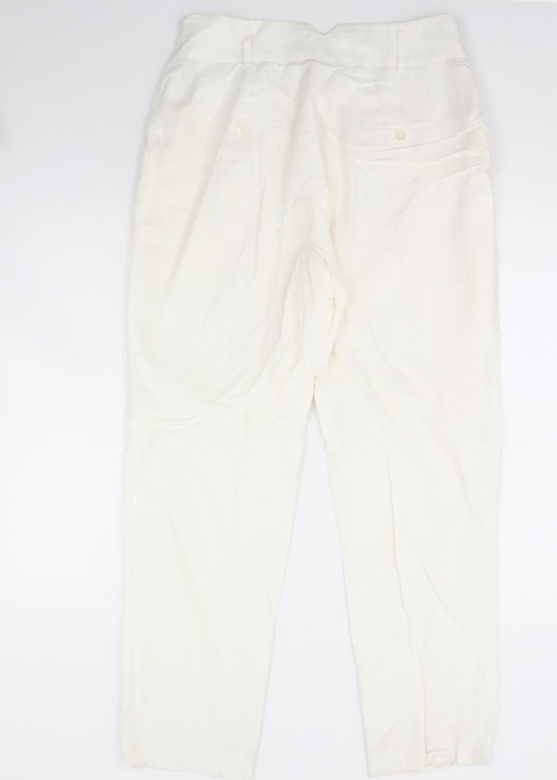 CC Womens Ivory   Trousers  Size 12 L32 in