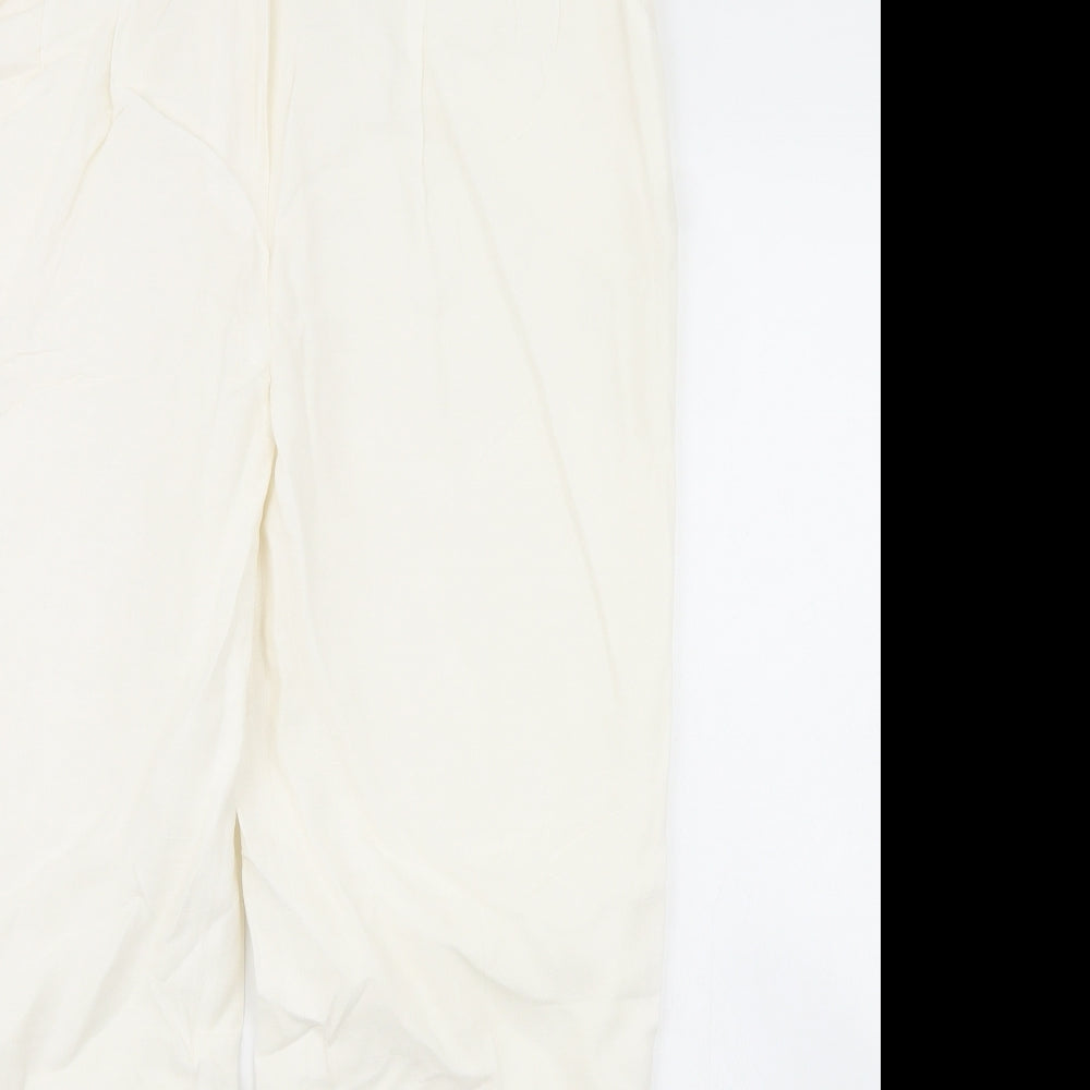 CC Womens Ivory   Trousers  Size 12 L32 in