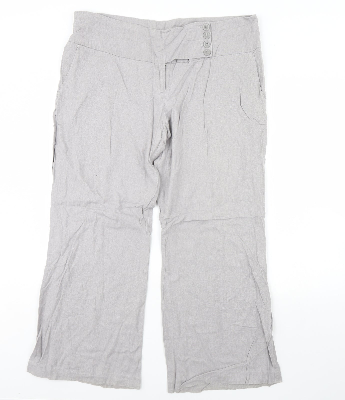 New Look Womens Grey   Trousers  Size 18 L31 in