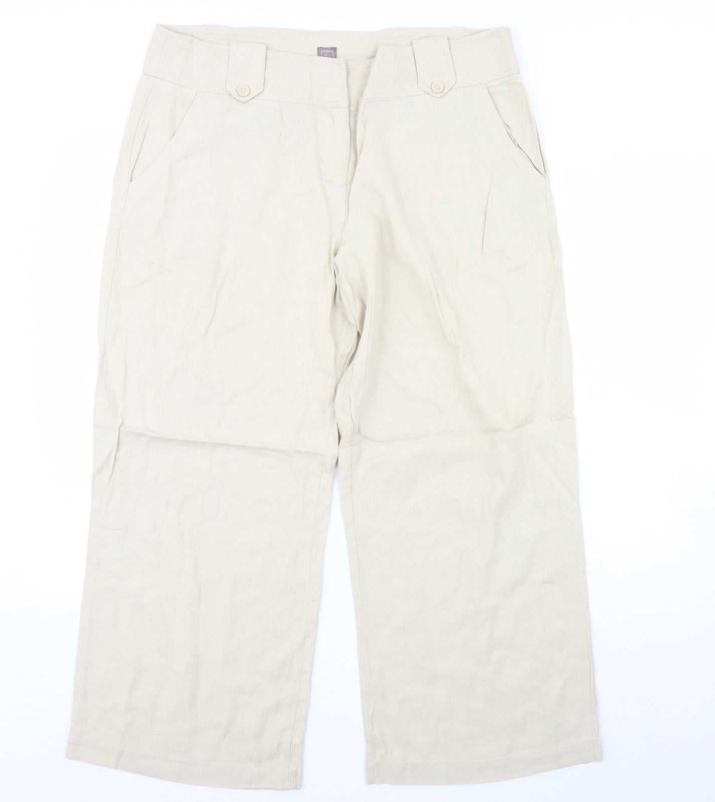 TU Womens Beige   Trousers  Size 14 L27 in