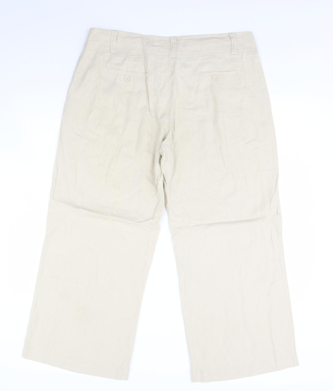 TU Womens Beige   Trousers  Size 14 L27 in
