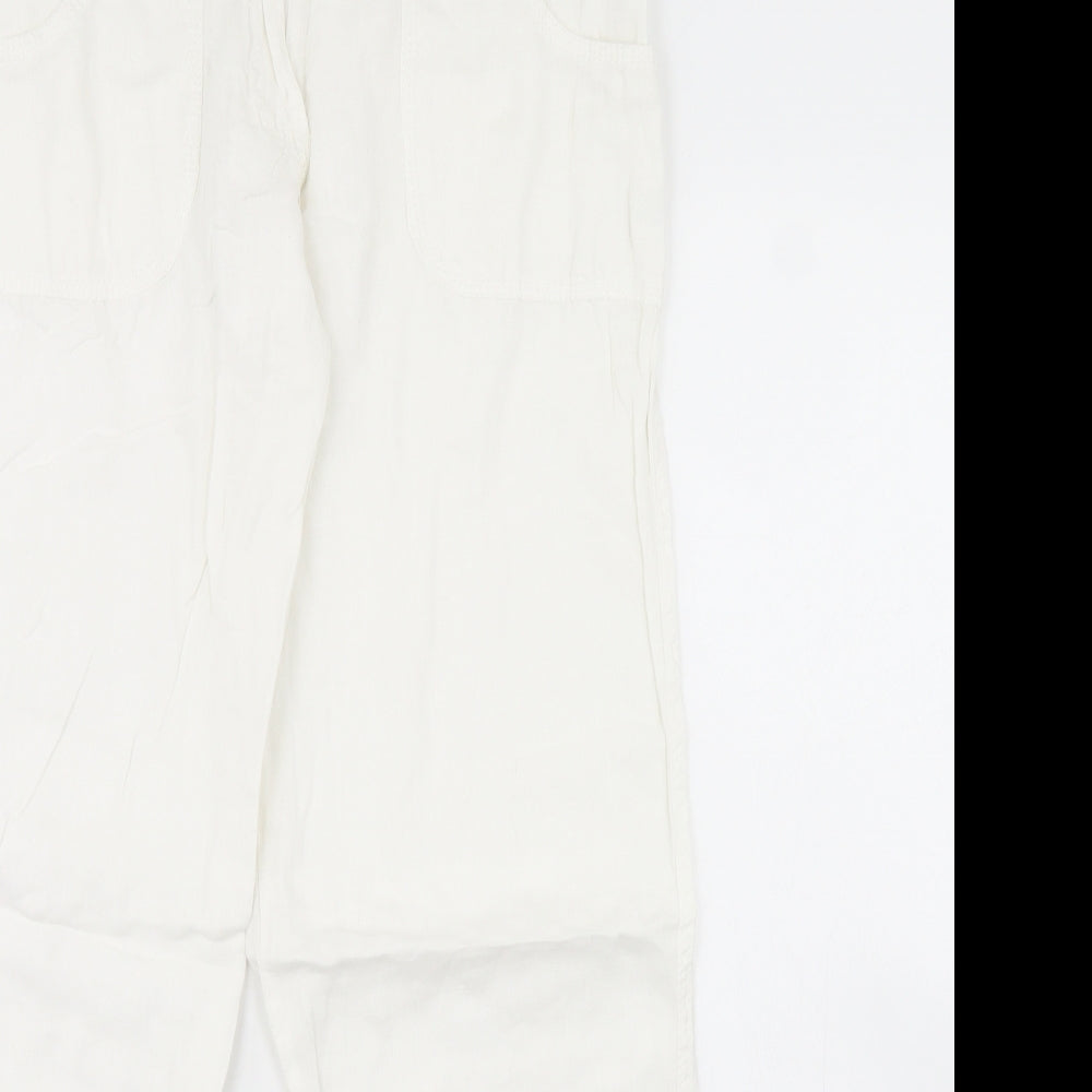 Denim & Co. Womens White   Trousers  Size 8 L28 in
