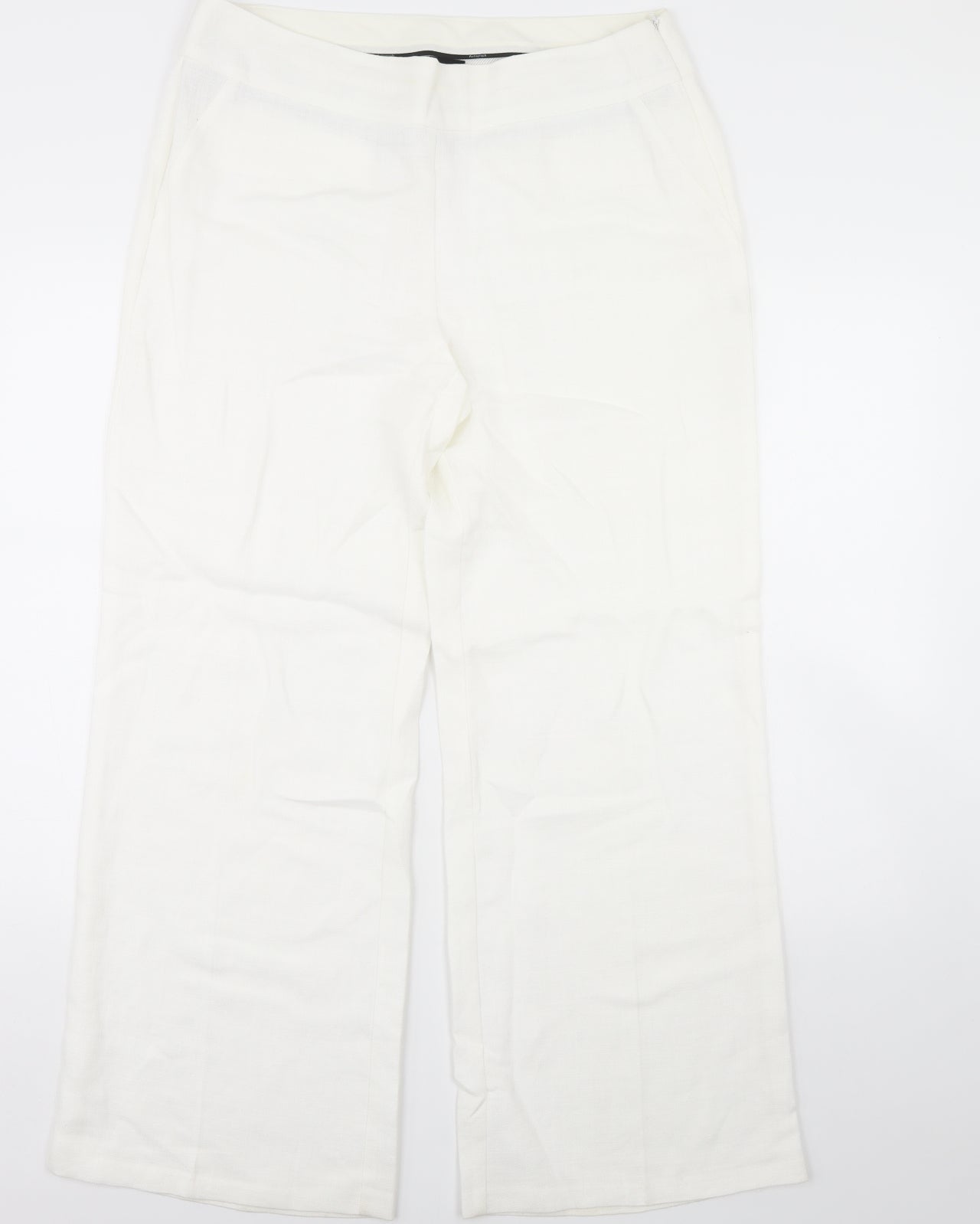M&S Womens White   Trousers  Size 14 L31 in