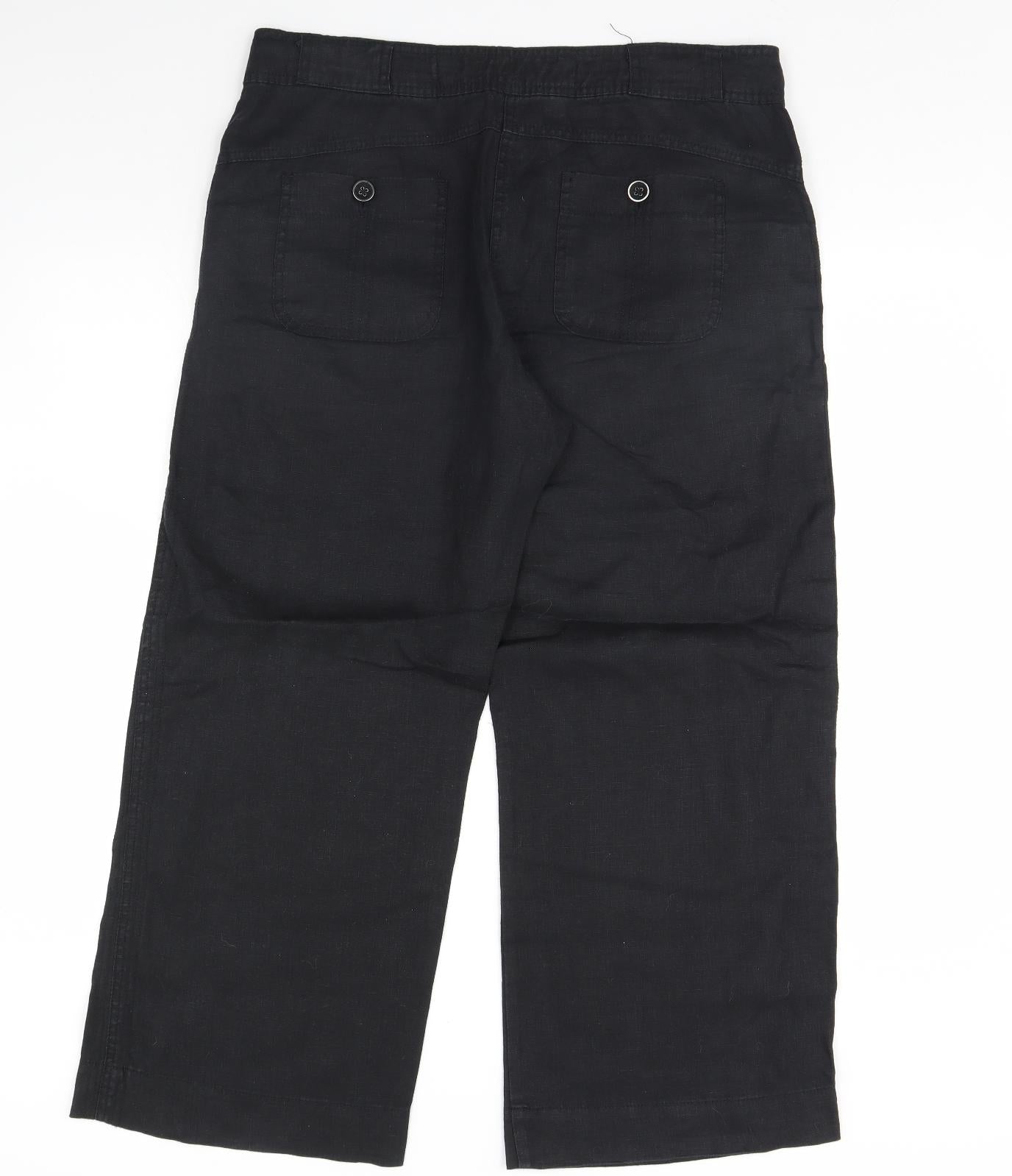 George Womens Black   Trousers  Size 14 L27 in