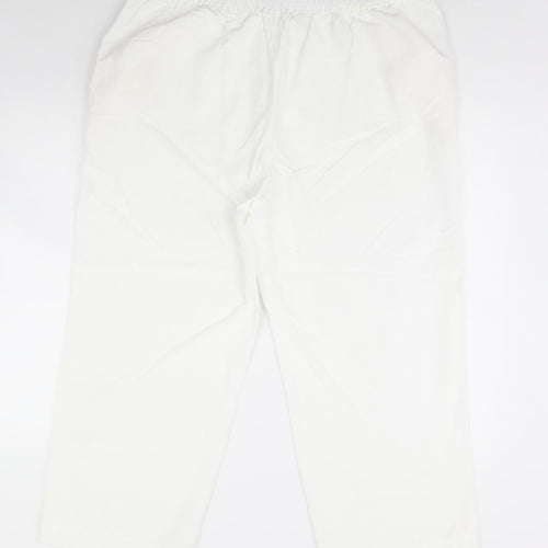 Label be Womens White   Trousers  Size 20 L30 in