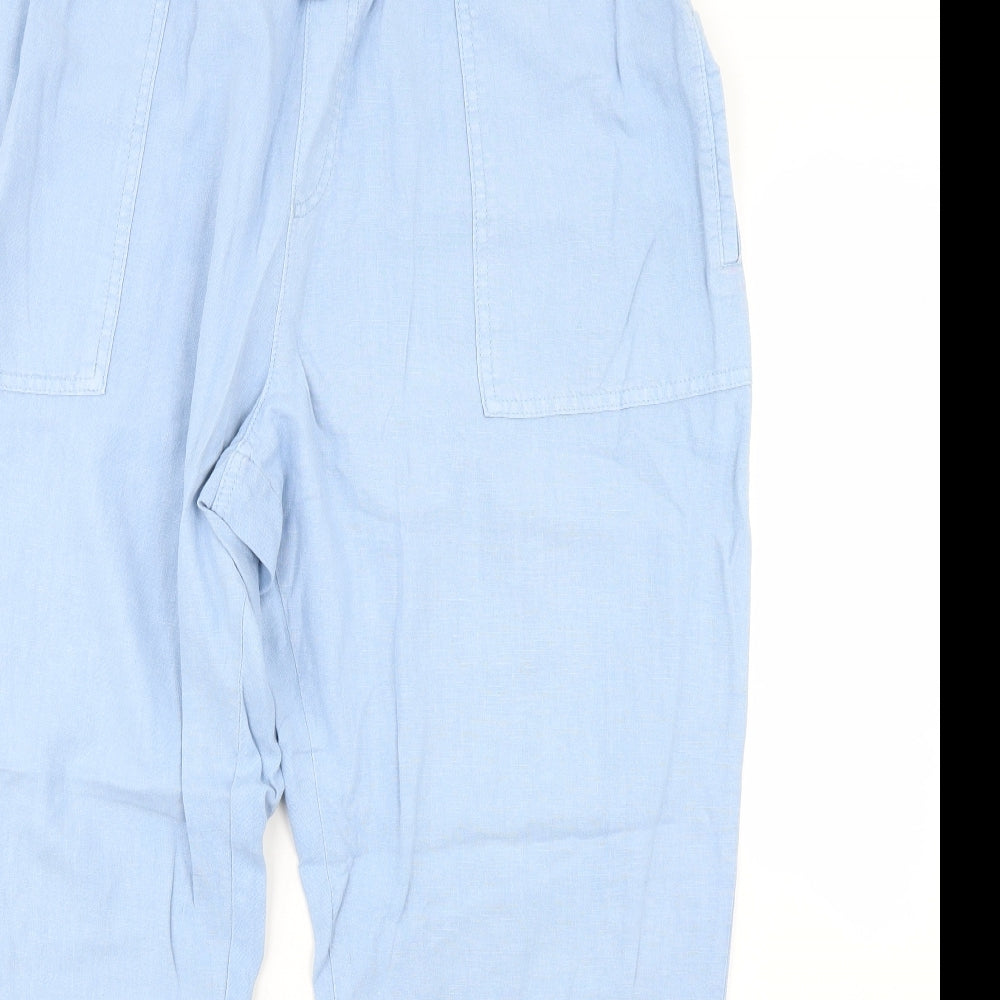 M&S Womens Blue   Trousers  Size 18 L30 in