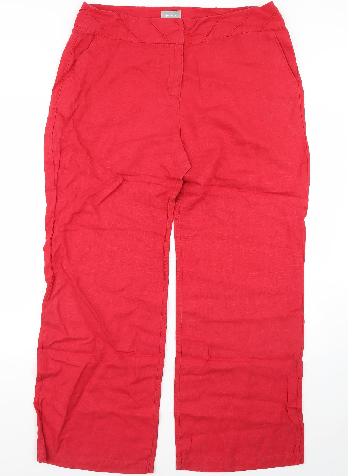 Per Una Womens Red   Trousers  Size 16 L31 in