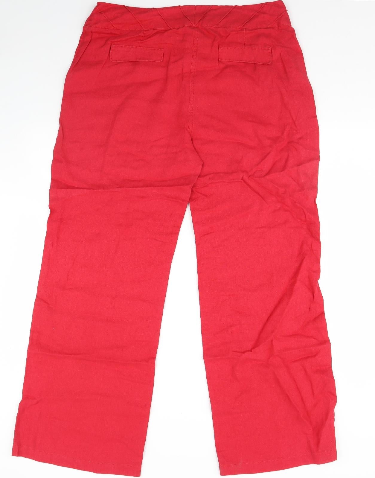 Per Una Womens Red   Trousers  Size 16 L31 in