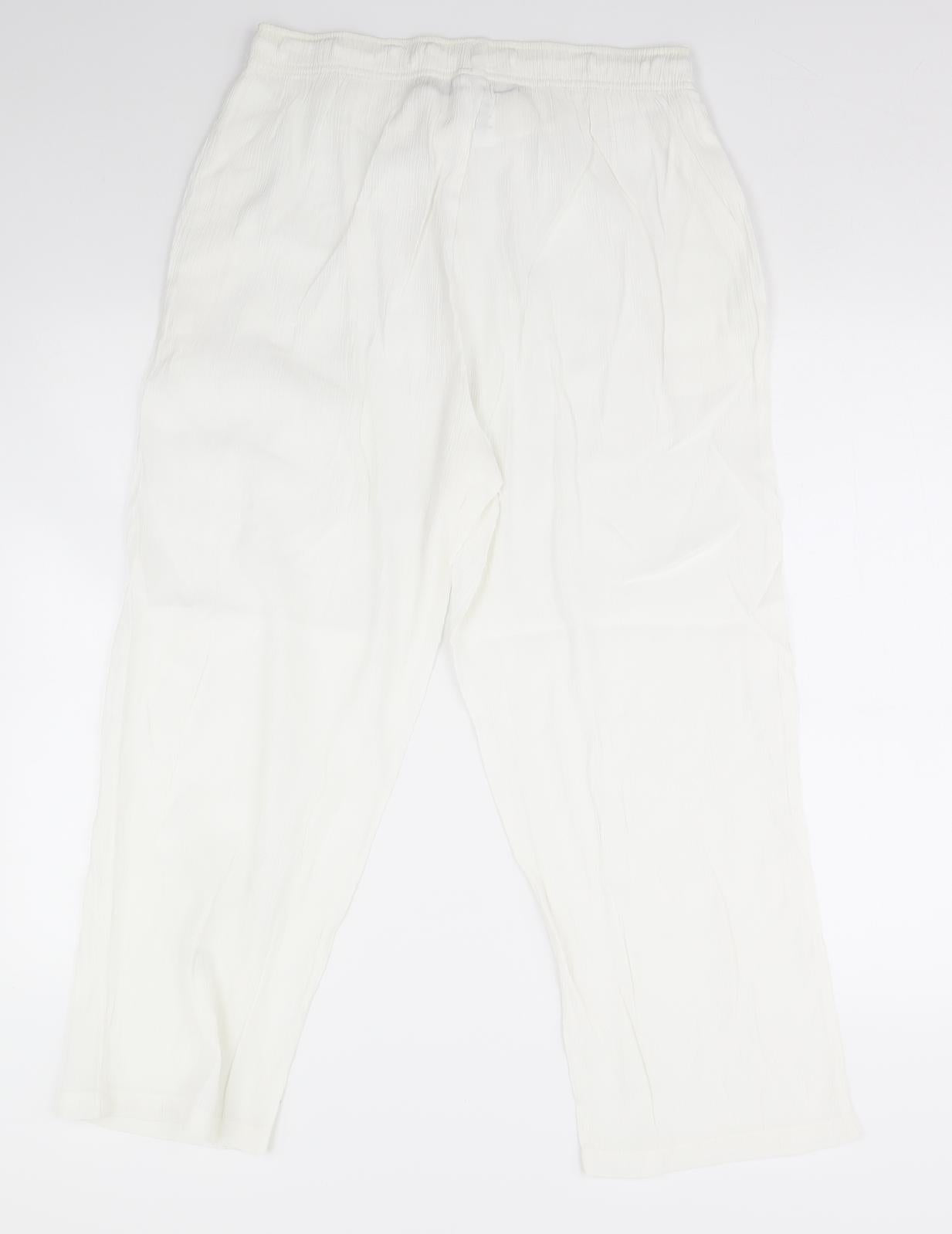 Damart Womens White   Trousers  Size 16 L27 in
