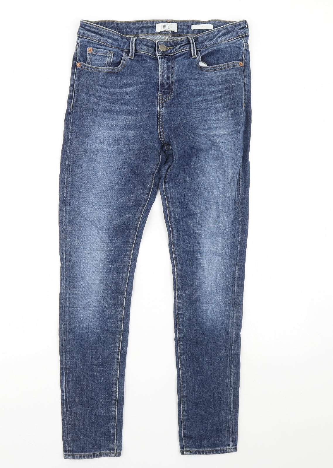 Nine Womens Blue  Denim Skinny Jeans Size 12 L30 in