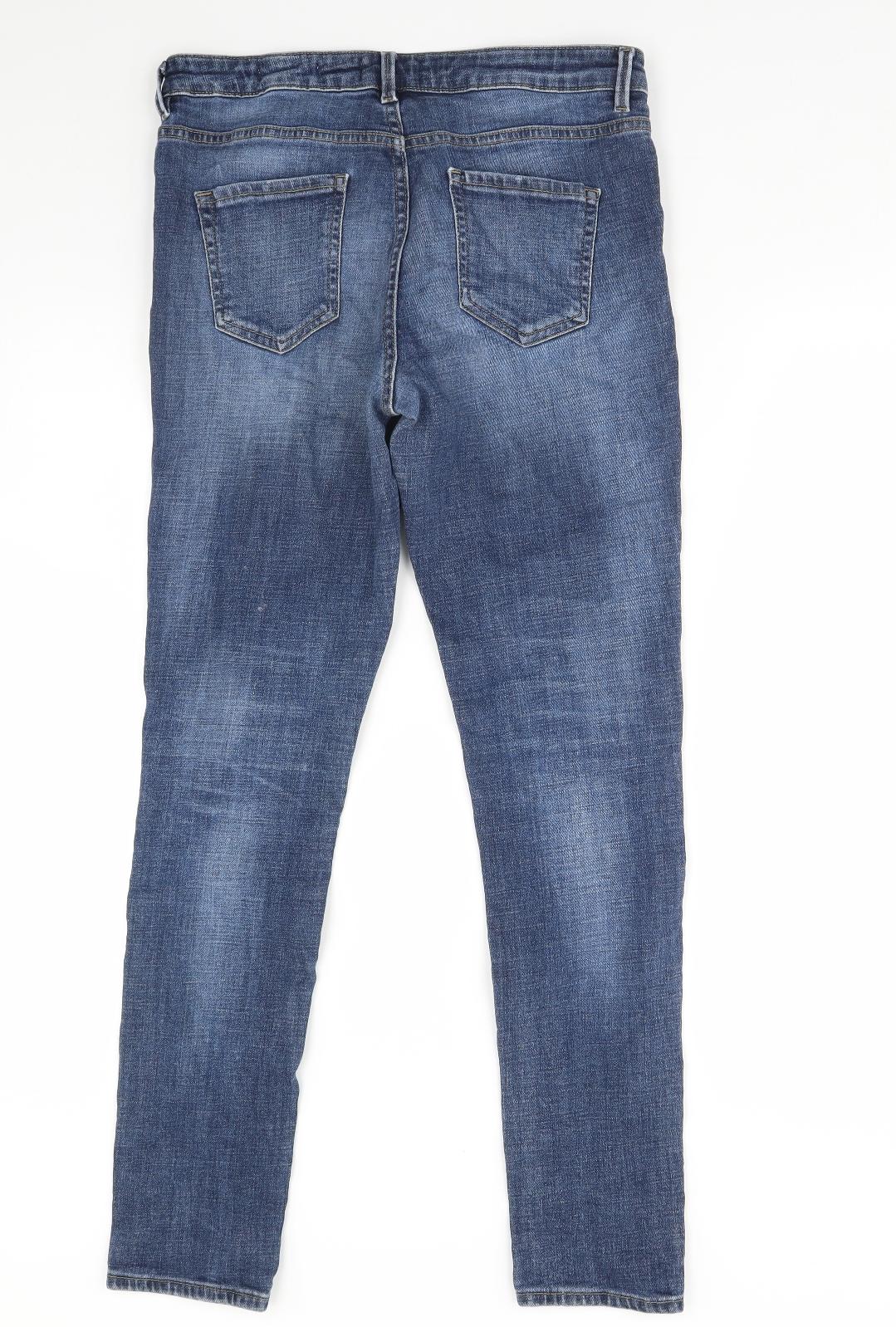 Nine Womens Blue  Denim Skinny Jeans Size 12 L30 in
