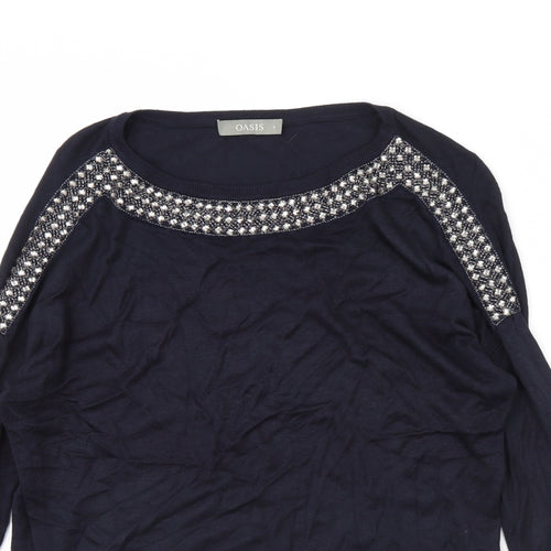 Oasis Womens Blue   Pullover Jumper Size S