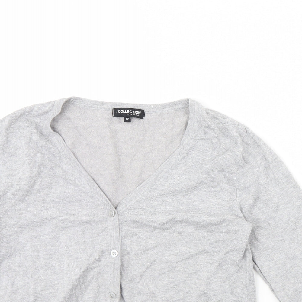 Debenhams Womens Grey   Cardigan Jumper Size 12
