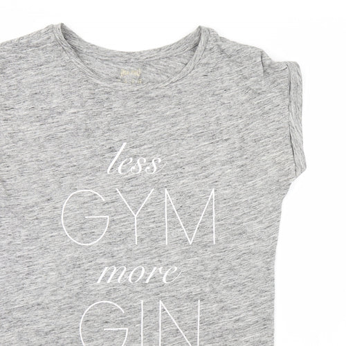 USA Pro Womens Grey   Basic T-Shirt Size 6